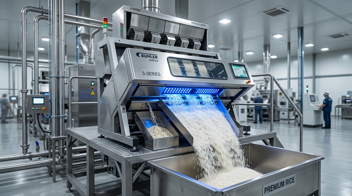 Bühler Sortex Optical Sorting Video